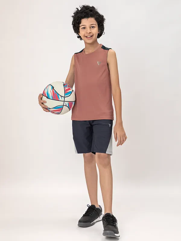 Boys Colorblock Slim Fit Crew Neck T-shirt with TECHNO COOL+ - Image 2
