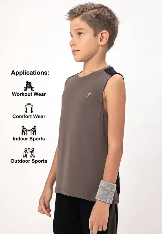 Boys Colorblock Slim Fit Crew Neck T-shirt with TECHNO COOL+ - Image 5