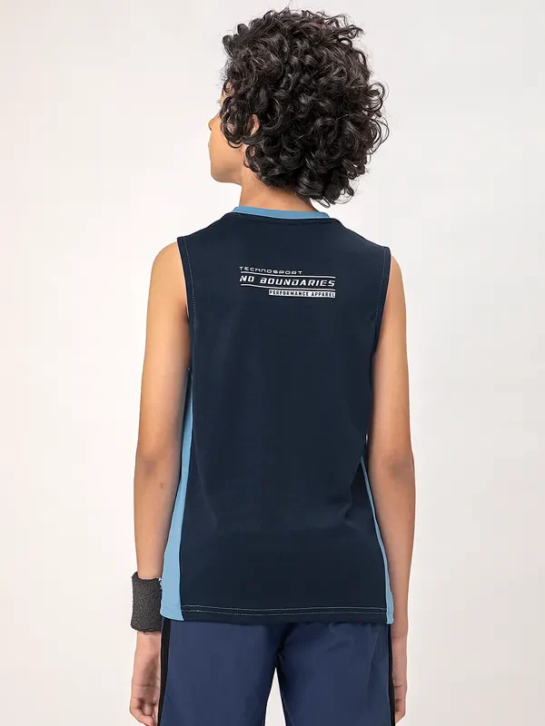 Boys Colorblock Slim Fit Crew Neck T-shirt with TECHNO COOL+ - Image 2