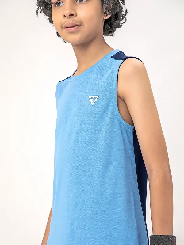 Boys Colorblock Slim Fit Crew Neck T-shirt with TECHNO COOL+ - Image 6