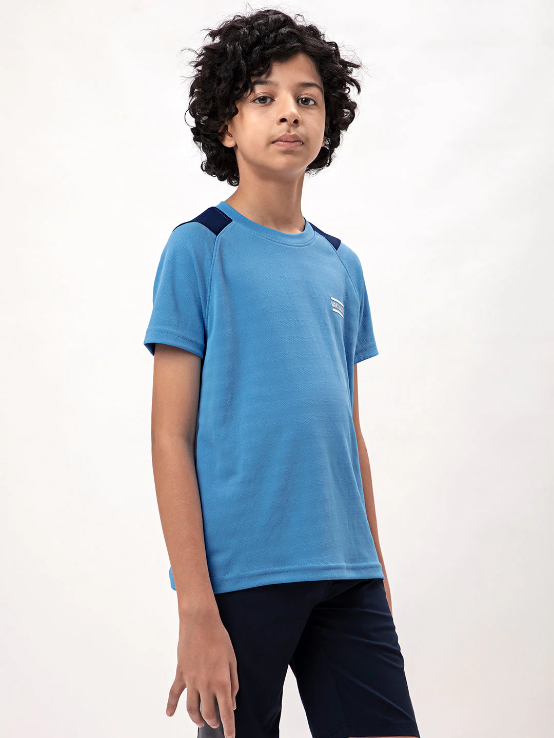 Boys Colorblock Slim Fit Crew Neck T-shirt with TECHNO COOL+ - Image 3