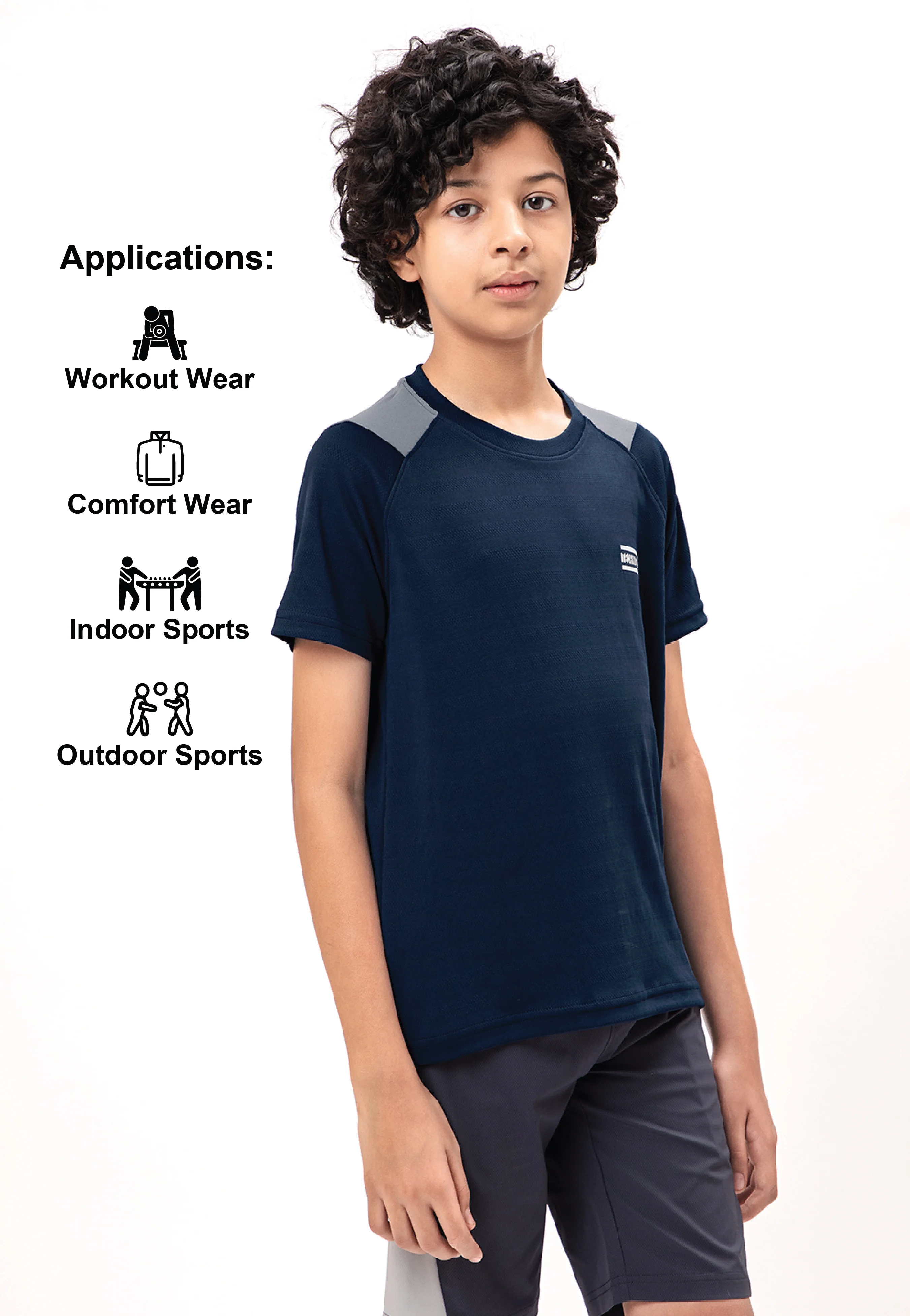 Boys Colorblock Slim Fit Crew Neck T-shirt with TECHNO COOL+ - Image 5
