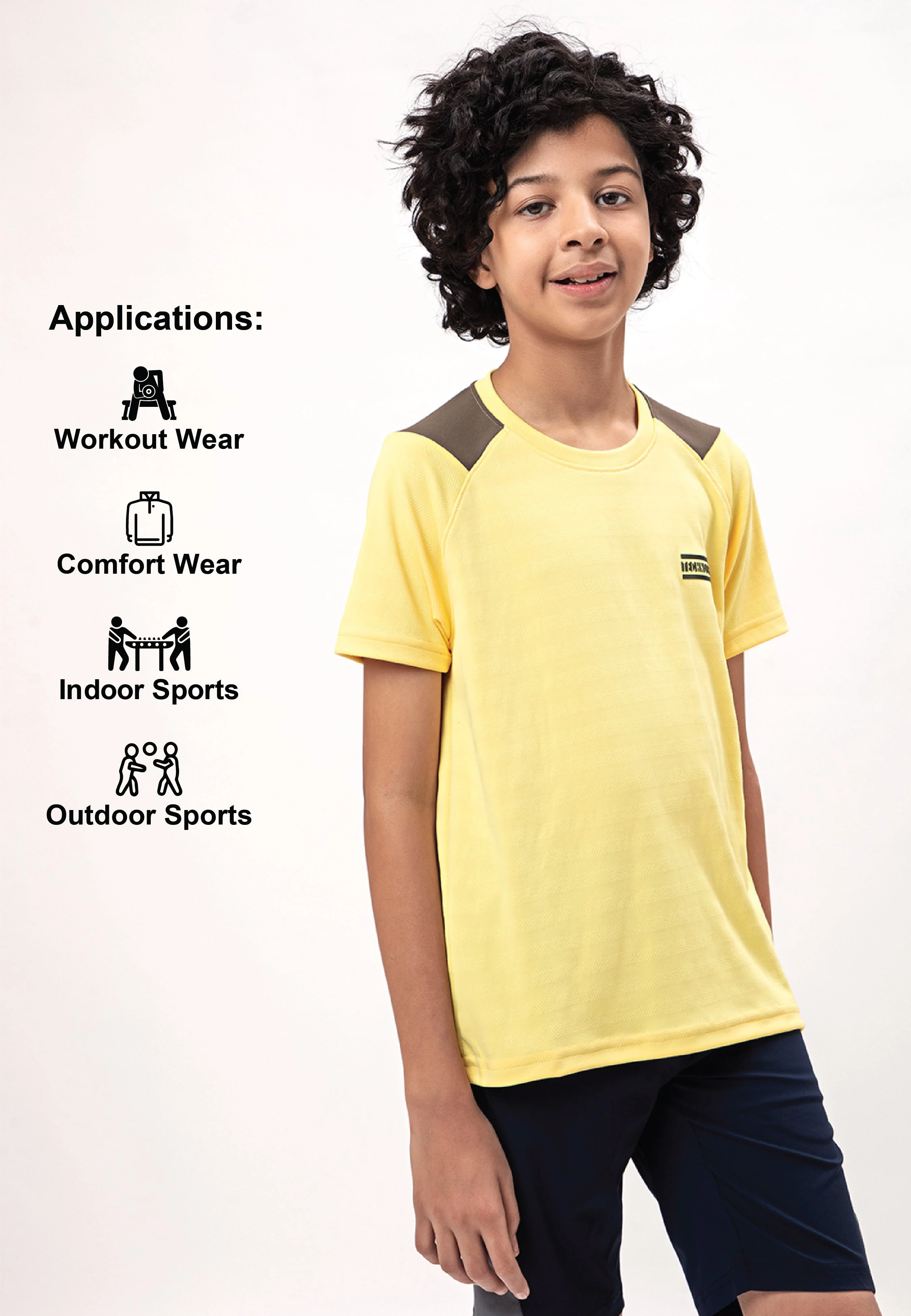Boys Colorblock Slim Fit Crew Neck T-shirt with TECHNO COOL+ - Image 6