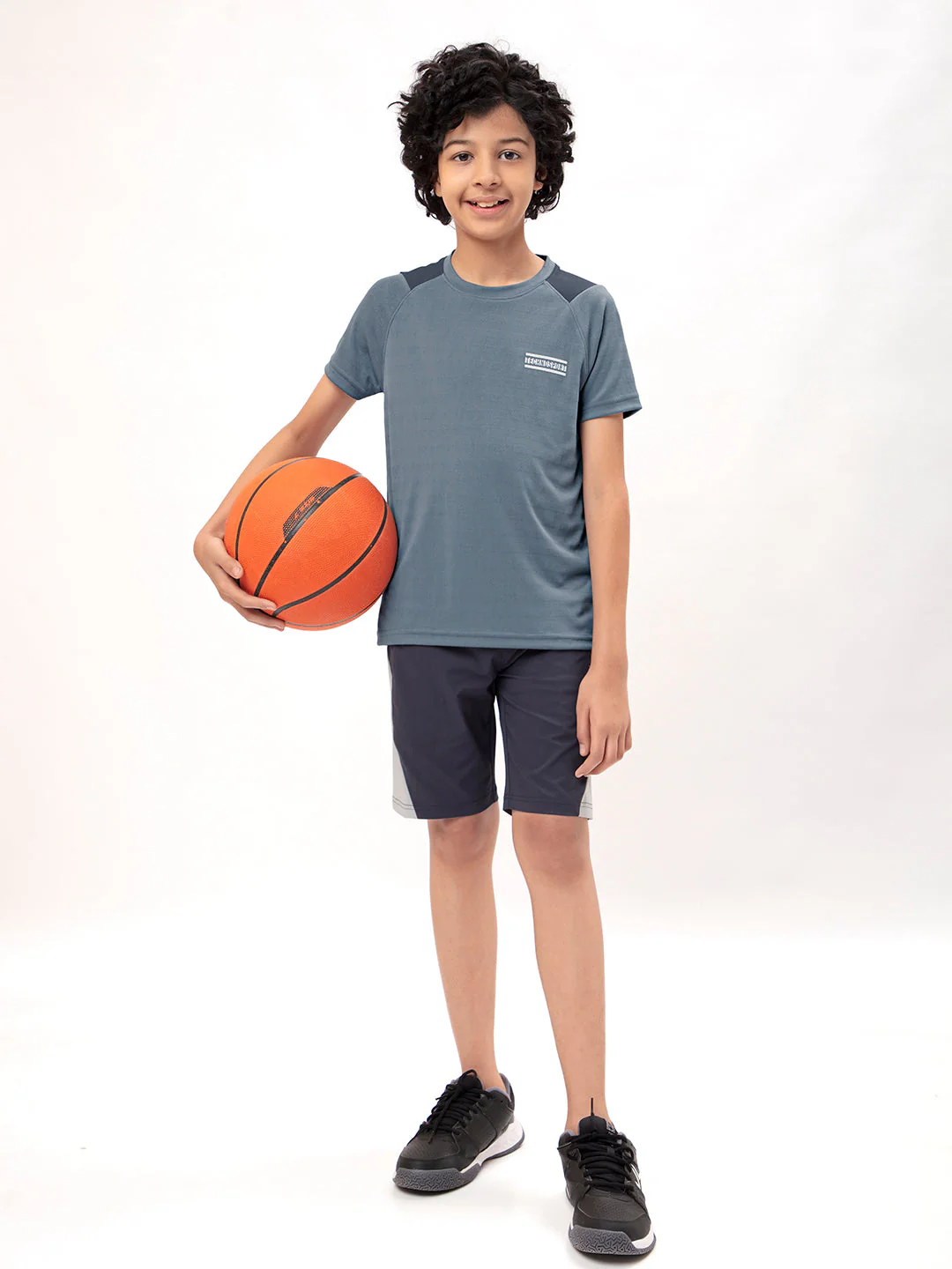 Boys Colorblock Slim Fit Crew Neck T-shirt with TECHNO COOL+ - Image 2