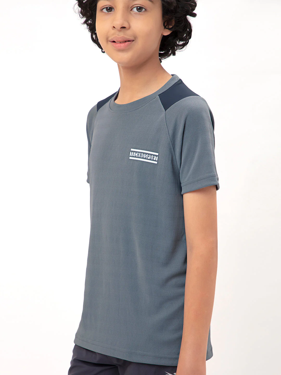Boys Colorblock Slim Fit Crew Neck T-shirt with TECHNO COOL+ - Image 4
