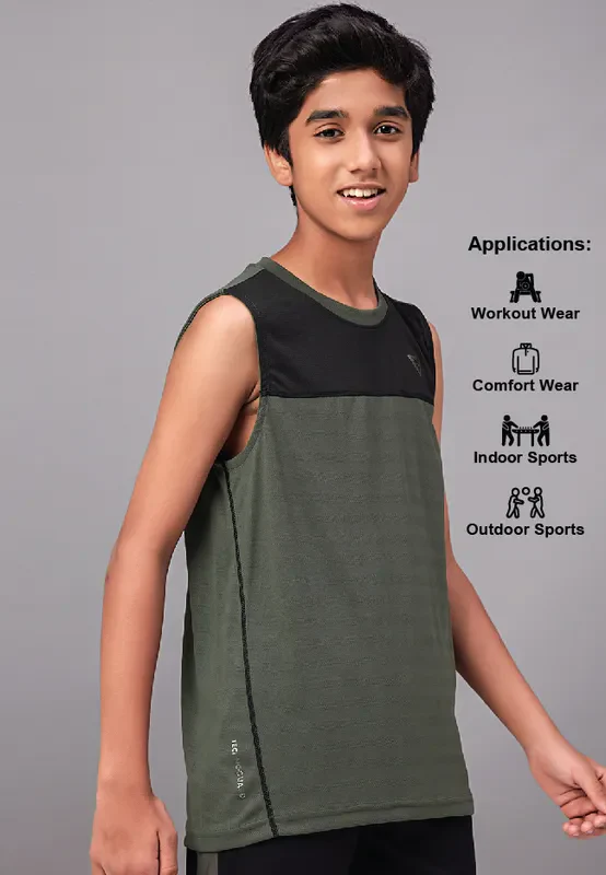 Boys Colorblock Slim Fit Crew Neck T-shirt with TECHNO GUARD - Image 5