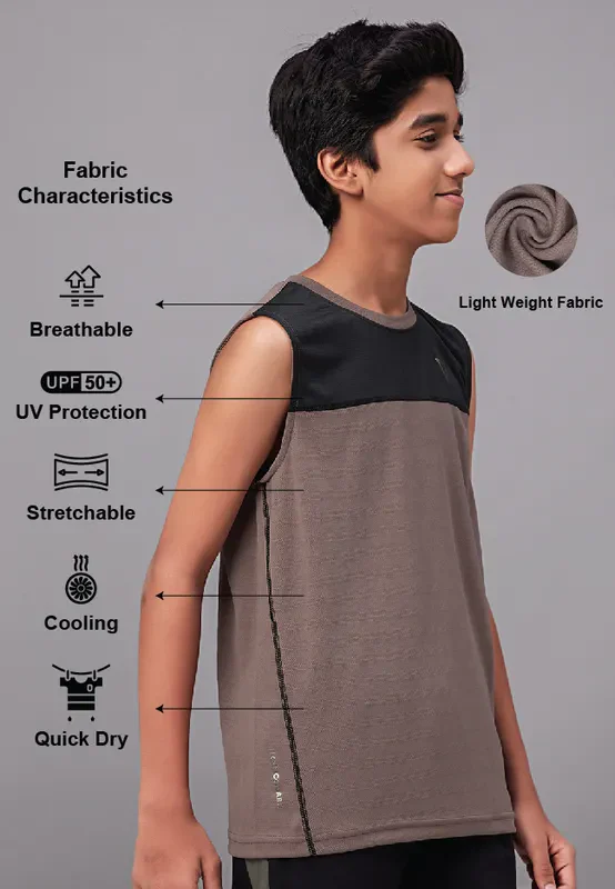 Boys Colorblock Slim Fit Crew Neck T-shirt with TECHNO GUARD - Image 4