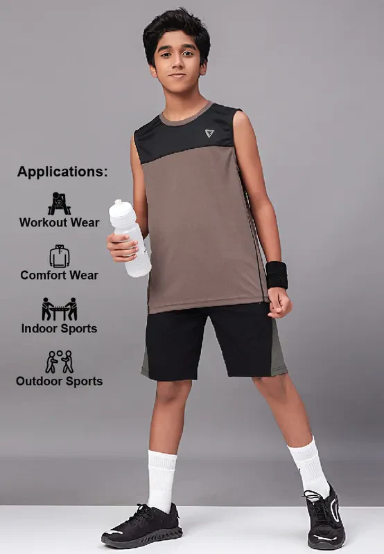 Boys Colorblock Slim Fit Crew Neck T-shirt with TECHNO GUARD - Image 5