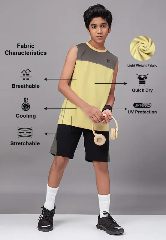 Boys Colorblock Slim Fit Crew Neck T-shirt with TECHNO GUARD - Image 4