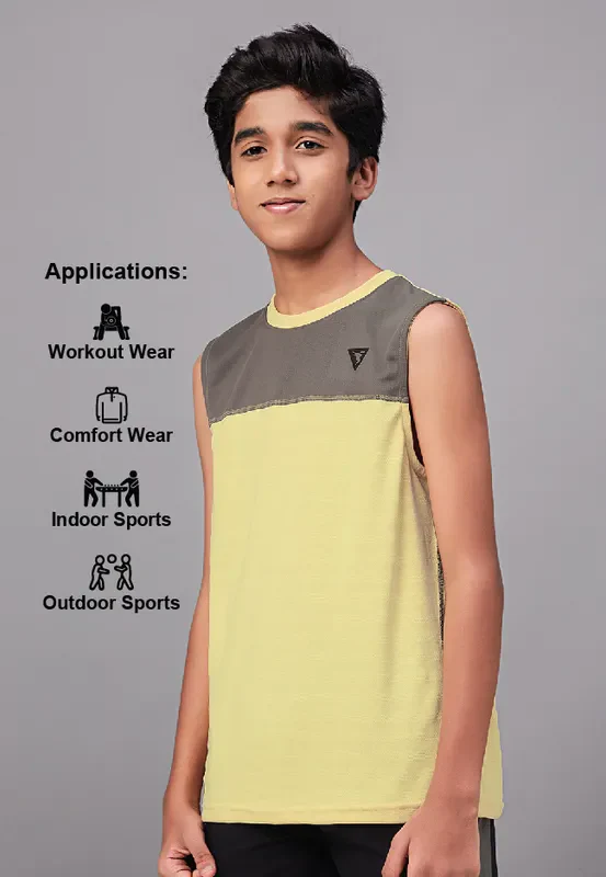 Boys Colorblock Slim Fit Crew Neck T-shirt with TECHNO GUARD - Image 5