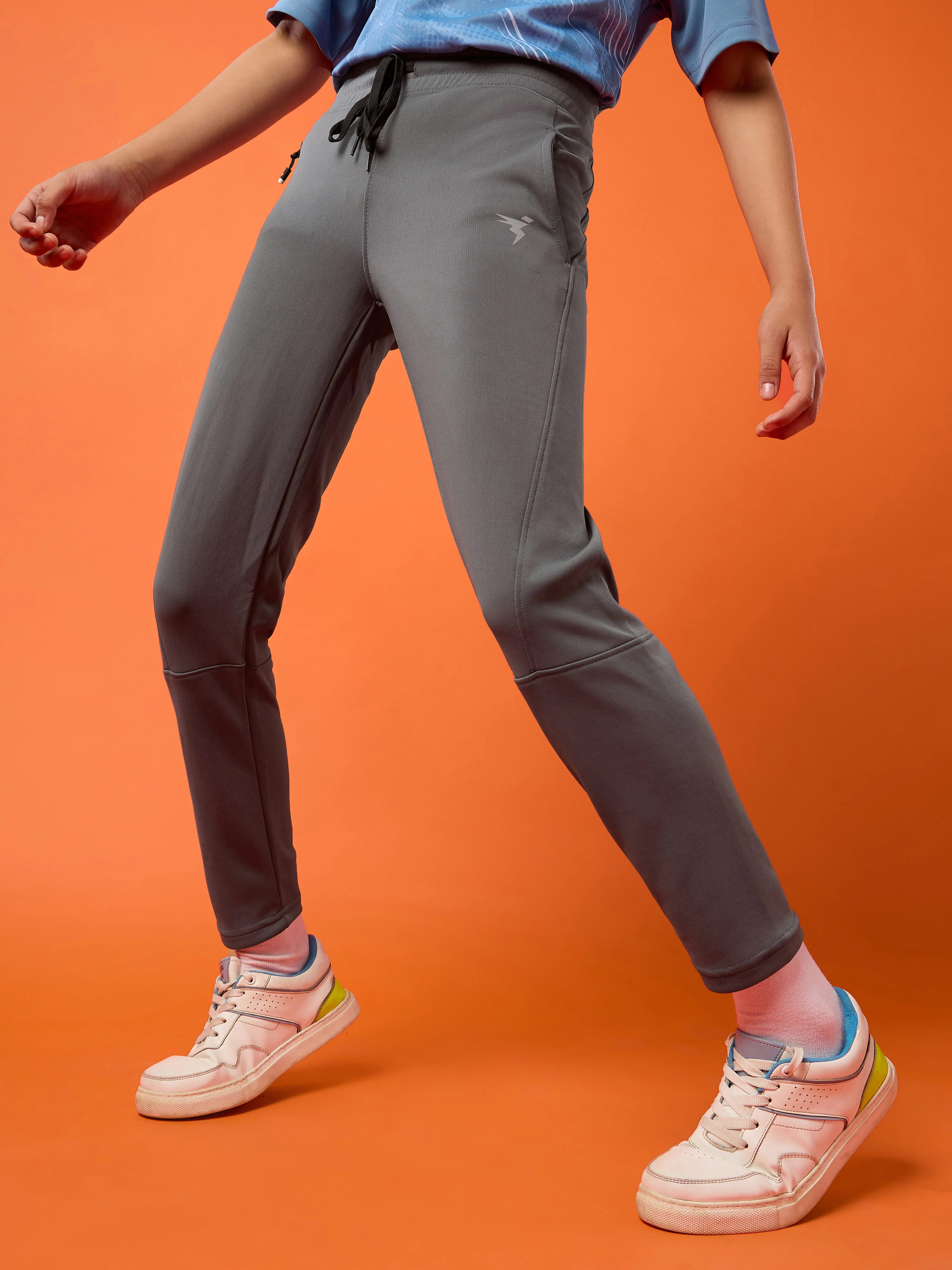 Boys Solid Slim Fit Trackpants with TECHNO GUARD