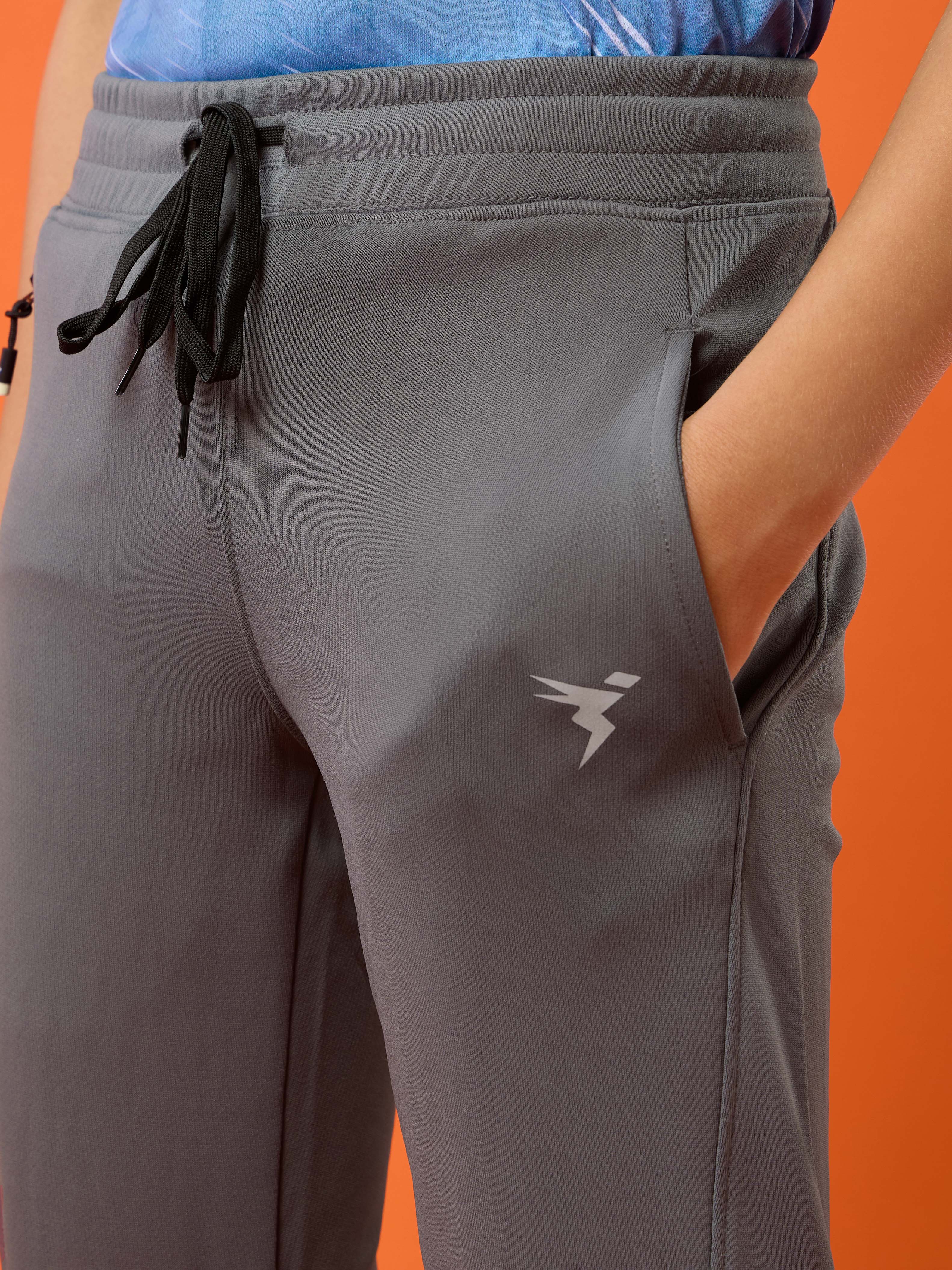 Boys Solid Slim Fit Trackpants with TECHNO GUARD - Image 6