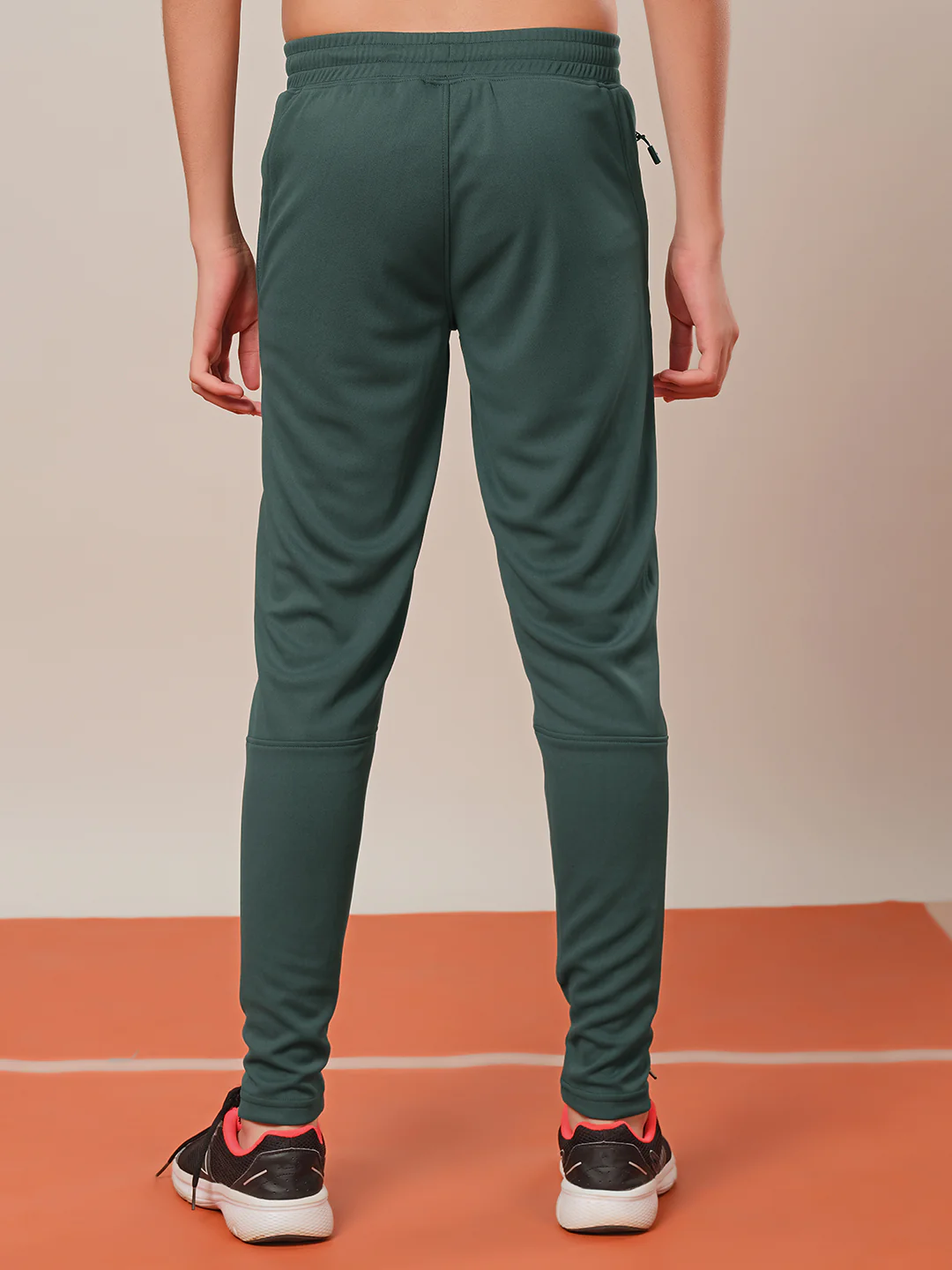 Boys Solid Slim Fit Trackpants with TECHNO GUARD - Image 2