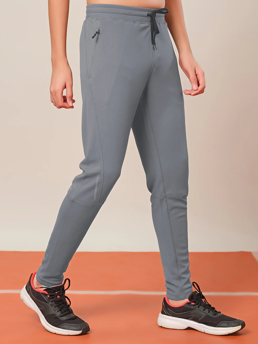 Boys Solid Slim Fit Trackpants with TECHNO GUARD - Image 5