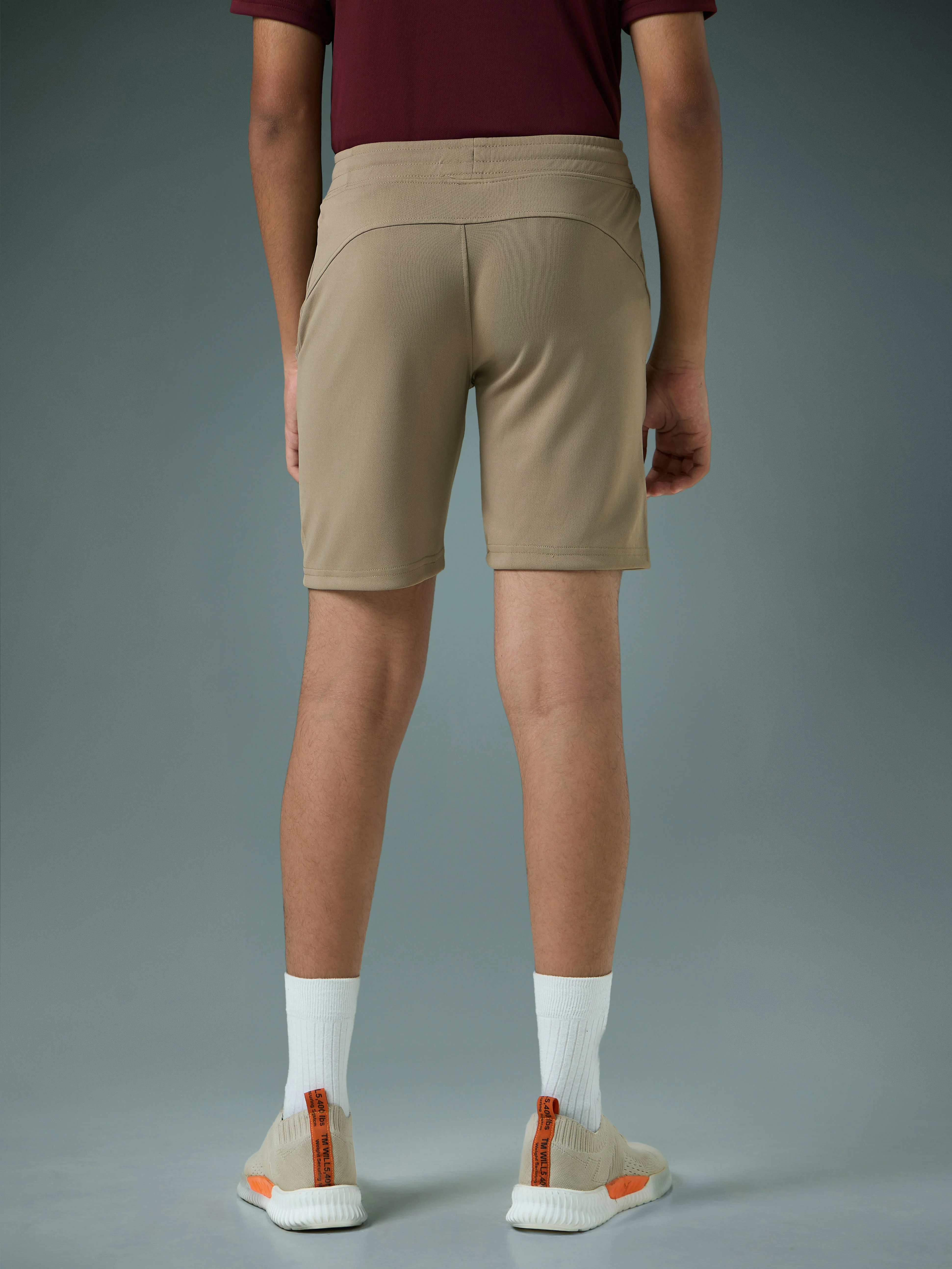 Boys Solid Slim Fit Shorts with TECHNO GUARD - Image 3