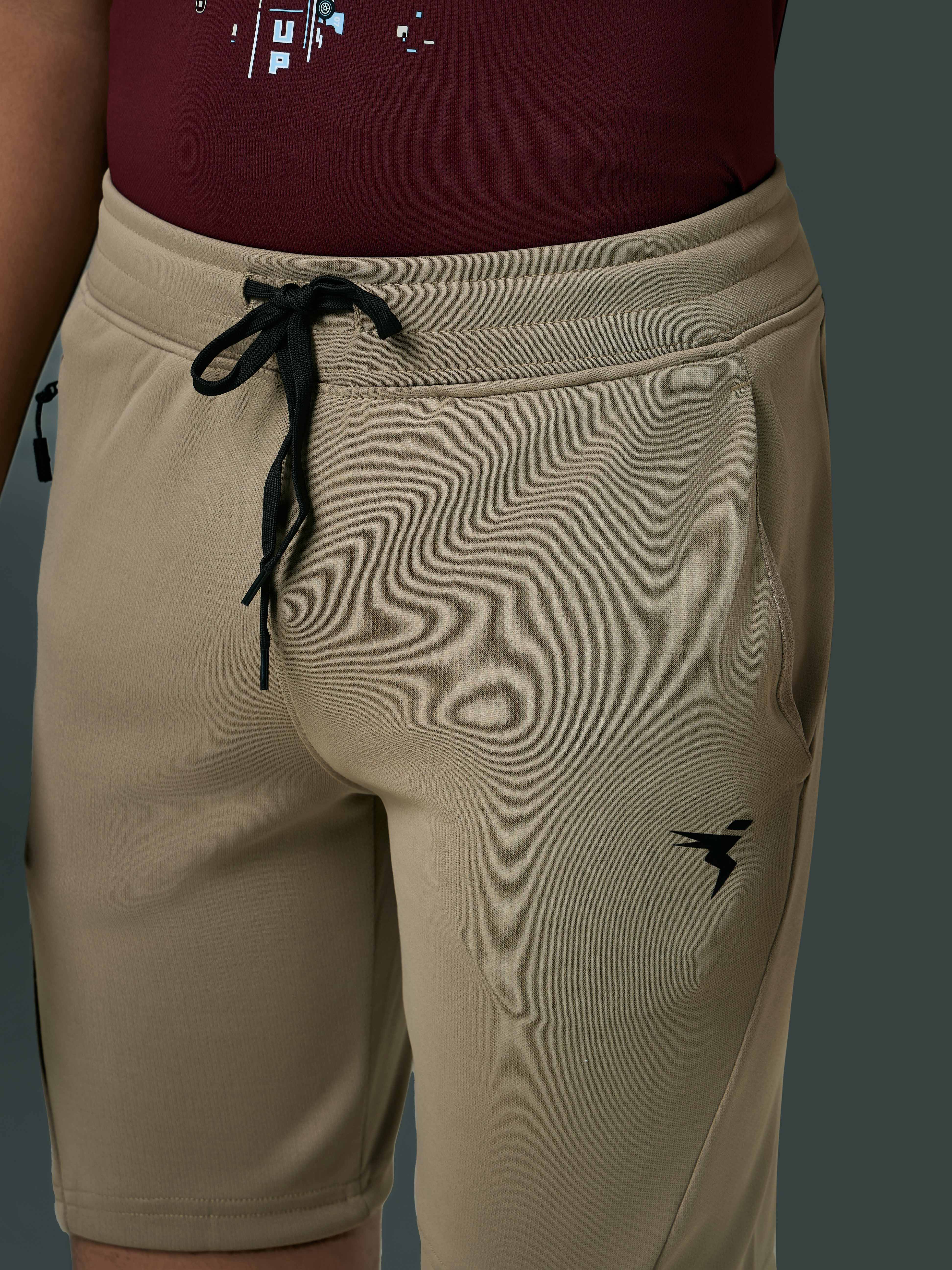 Boys Solid Slim Fit Shorts with TECHNO GUARD - Image 6