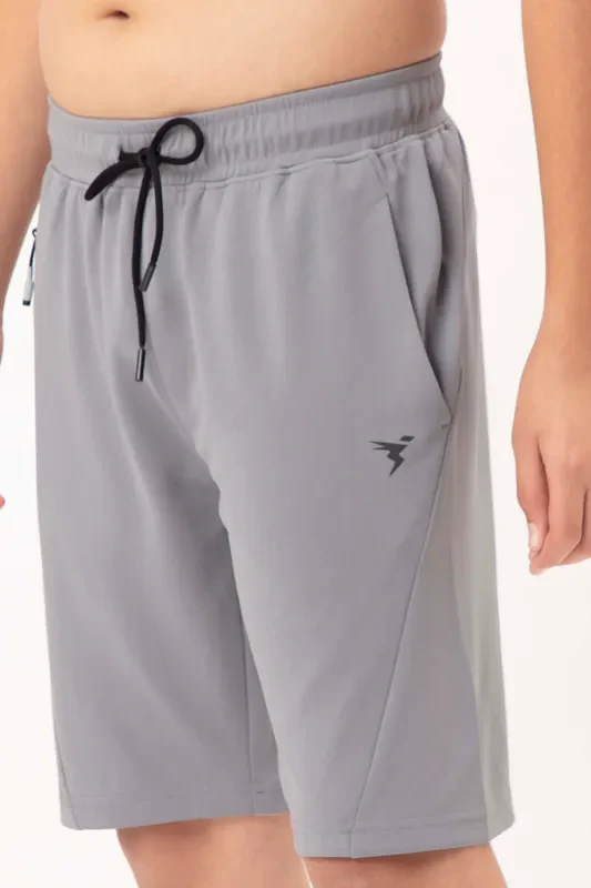 Boys Solid Slim Fit Shorts with TECHNO GUARD - Image 5
