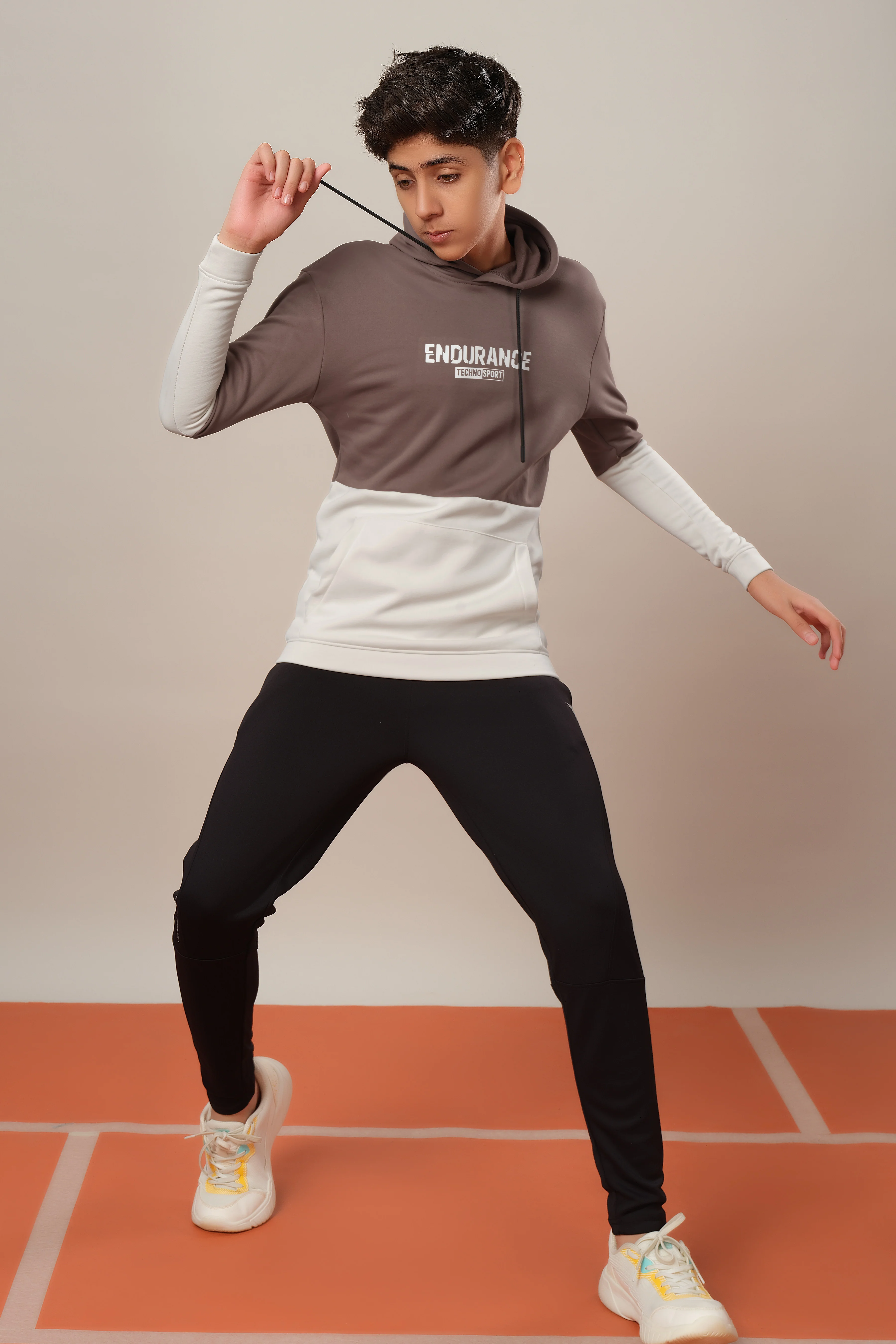 Boys Colorblock Slim Fit Hooded Sweatshirt with TECHNO WARM+ - Image 6
