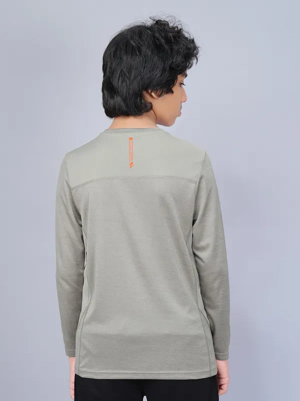 Boys Melange Slim Fit Crew Neck T-shirt with DOUBLE COOL - Image 4