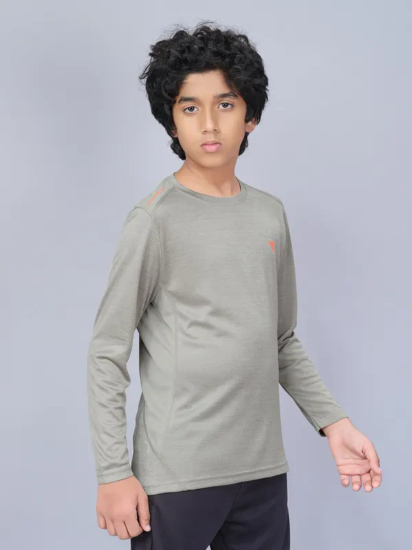 Boys Melange Slim Fit Crew Neck T-shirt with DOUBLE COOL - Image 6