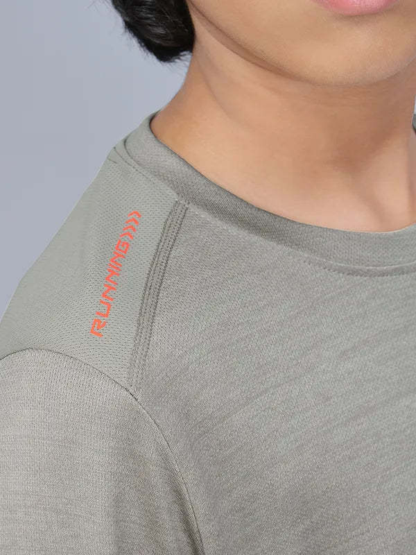 Boys Melange Slim Fit Crew Neck T-shirt with DOUBLE COOL - Image 7