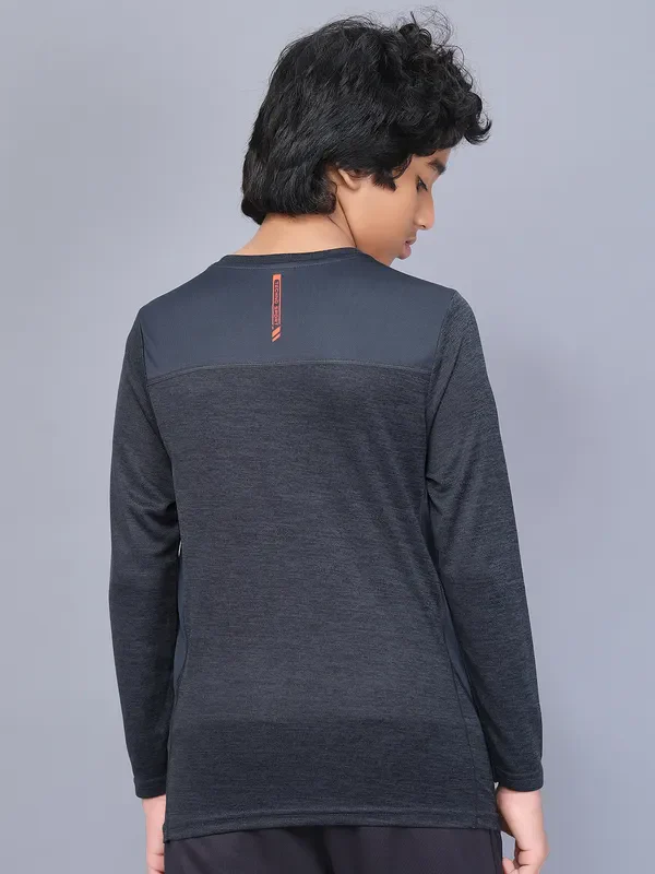 Boys Melange Slim Fit Crew Neck T-shirt with DOUBLE COOL - Image 4
