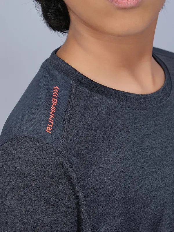 Boys Melange Slim Fit Crew Neck T-shirt with DOUBLE COOL - Image 8