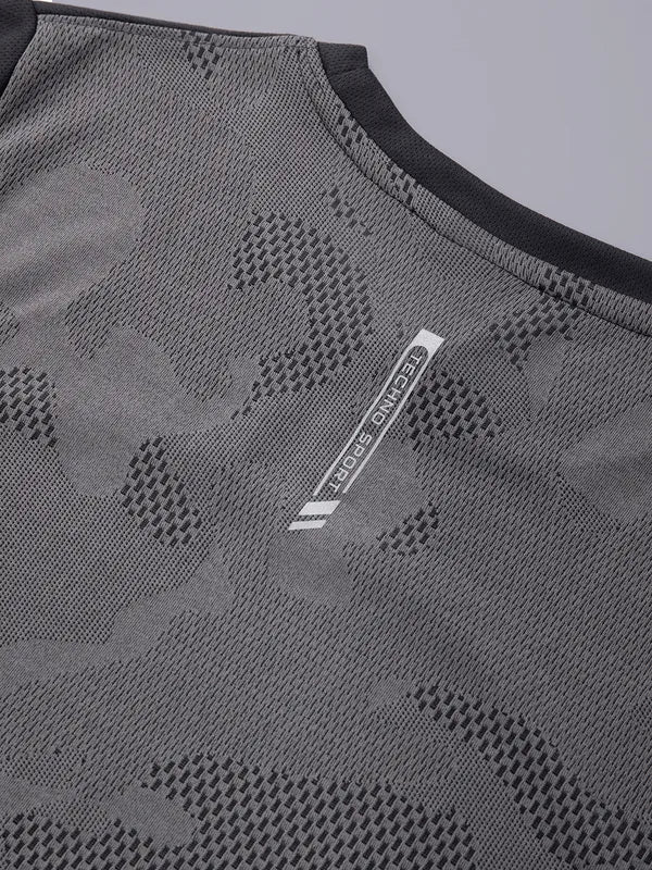 Boys Jacquard Slim Fit Crew Neck T-shirt with VENTMESH - Image 8