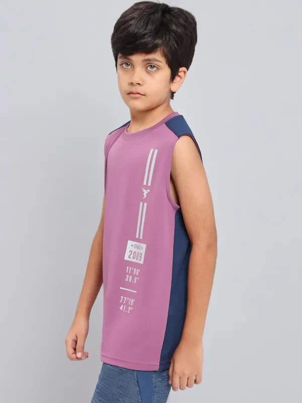 Boys Printed Slim Fit Crew Neck T-shirt with TECHNO GUARD - Image 6