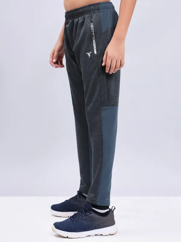 Boys Melange Slim Fit Trackpants with TECHNO GUARD - Image 3
