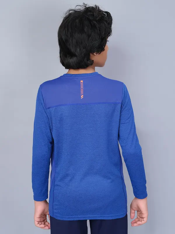 Boys Melange Slim Fit Crew Neck T-shirt with DOUBLE COOL - Image 4