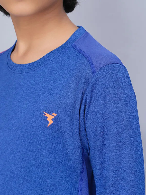Boys Melange Slim Fit Crew Neck T-shirt with DOUBLE COOL - Image 6