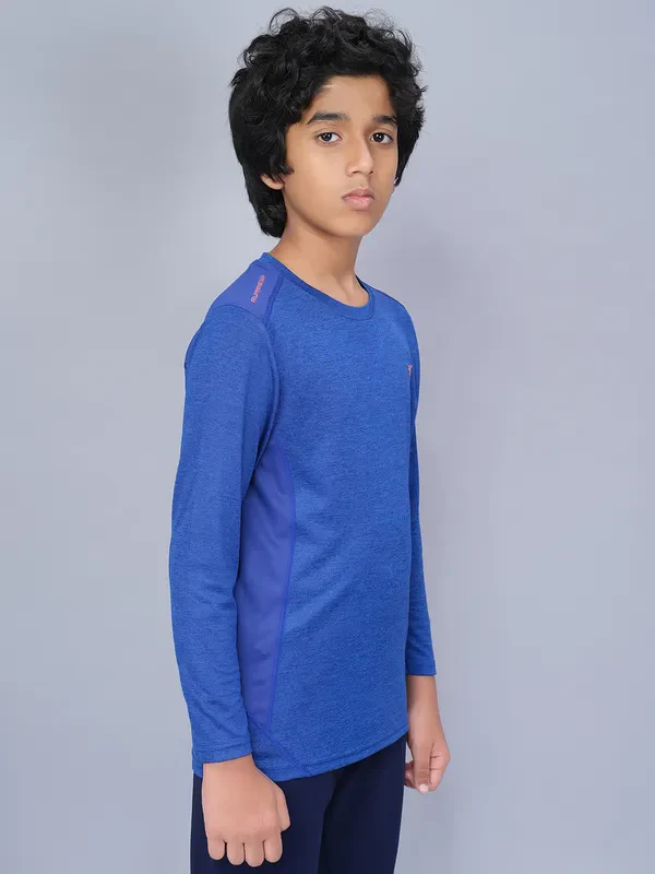 Boys Melange Slim Fit Crew Neck T-shirt with DOUBLE COOL - Image 7