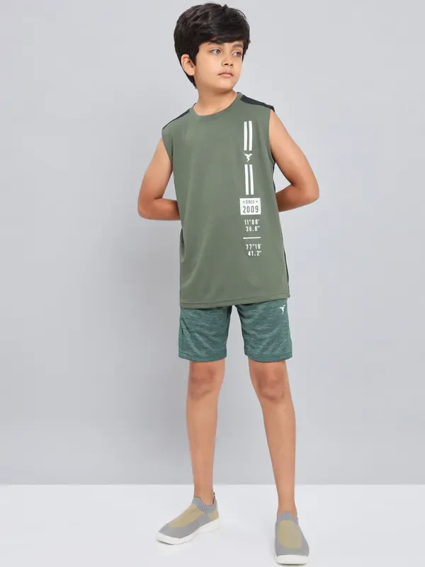 Boys Melange Slim Fit Shorts with TECHNO GUARD - Image 2