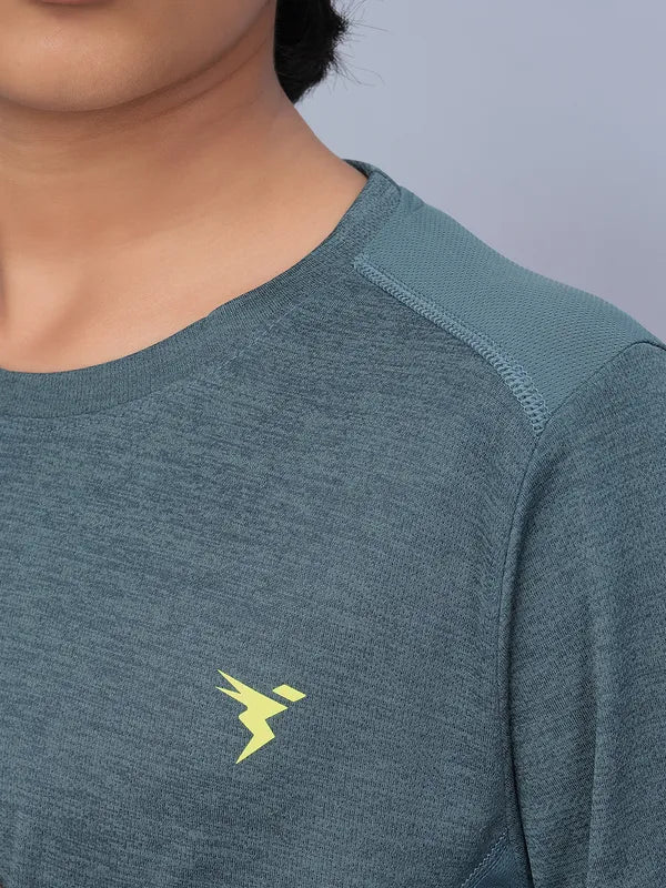 Boys Melange Slim Fit Crew Neck T-shirt with DOUBLE COOL - Image 5