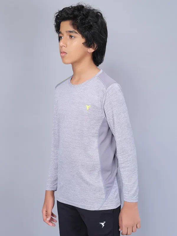 Boys Melange Slim Fit Crew Neck T-shirt with DOUBLE COOL - Image 5