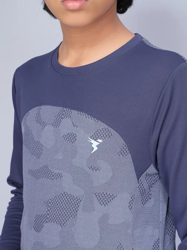 Boys Jacquard Slim Fit Crew Neck T-shirt with VENTMESH - Image 6