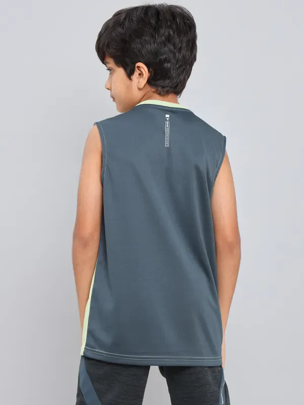 Boys Printed Slim Fit Crew Neck T-shirt with TECHNO GUARD - Image 4