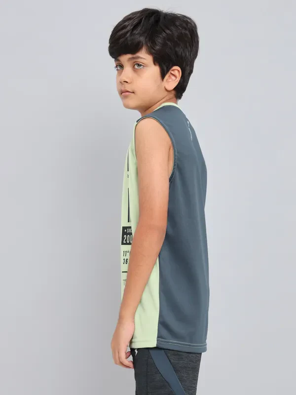 Boys Printed Slim Fit Crew Neck T-shirt with TECHNO GUARD - Image 5