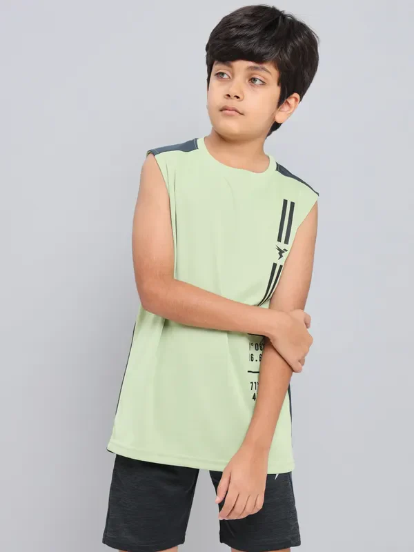 Boys Printed Slim Fit Crew Neck T-shirt with TECHNO GUARD - Image 7