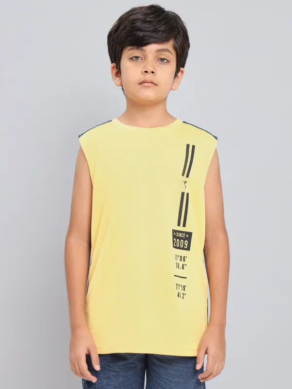 Boys Printed Slim Fit Crew Neck T-shirt with TECHNO GUARD - Image 4