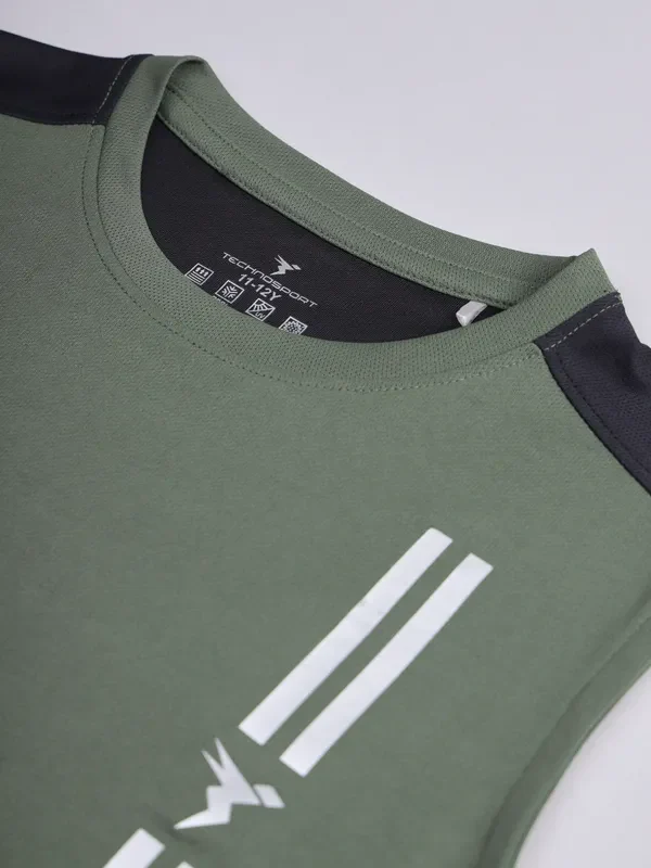 Boys Printed Slim Fit Crew Neck T-shirt with TECHNO GUARD - Image 10