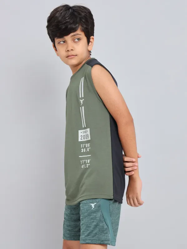 Boys Printed Slim Fit Crew Neck T-shirt with TECHNO GUARD - Image 5