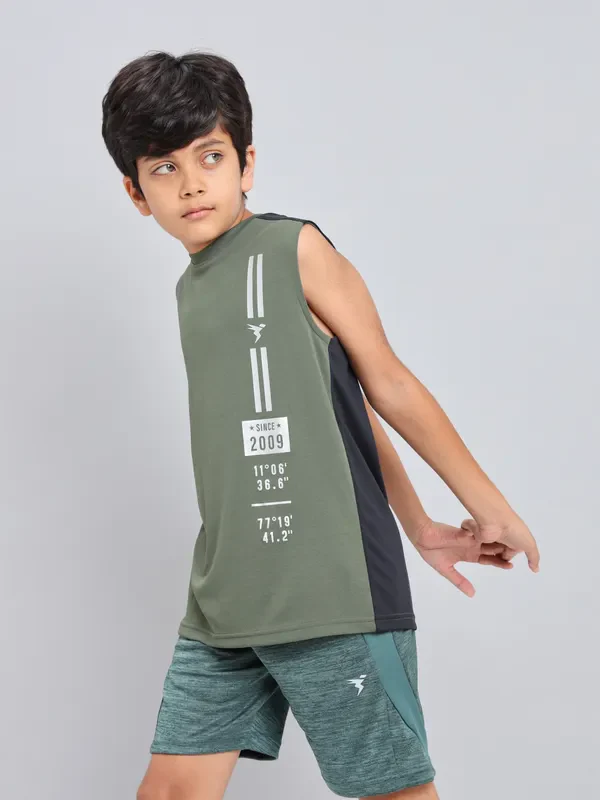 Boys Printed Slim Fit Crew Neck T-shirt with TECHNO GUARD - Image 6