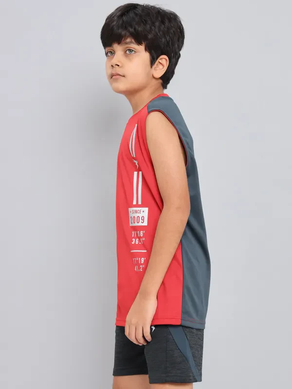 Boys Printed Slim Fit Crew Neck T-shirt with TECHNO GUARD - Image 5