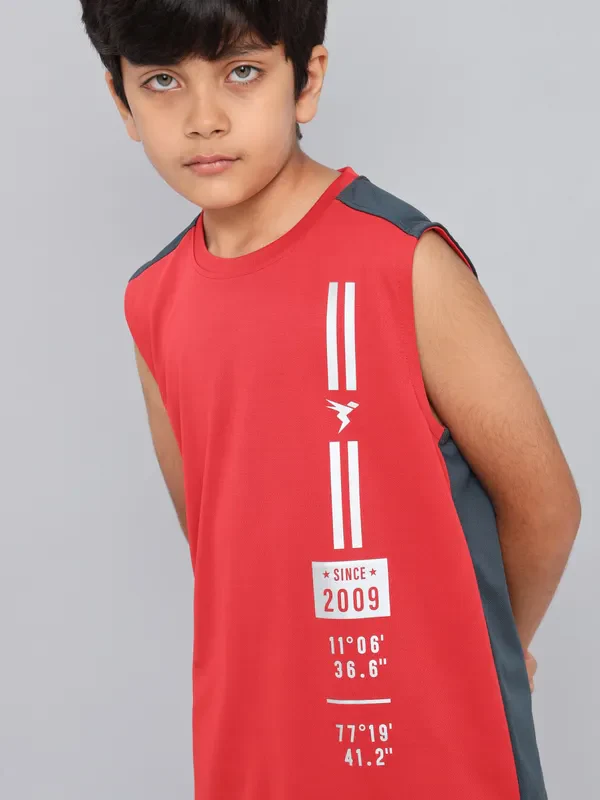 Boys Printed Slim Fit Crew Neck T-shirt with TECHNO GUARD - Image 7