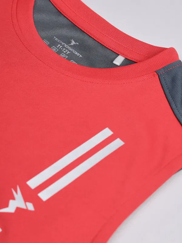 Boys Printed Slim Fit Crew Neck T-shirt with TECHNO GUARD - Image 9