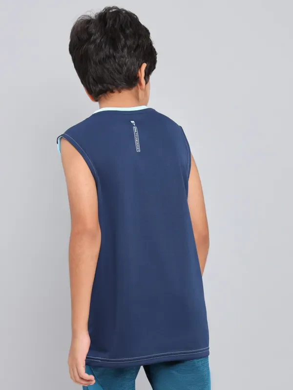 Boys Printed Slim Fit Crew Neck T-shirt with TECHNO GUARD - Image 4