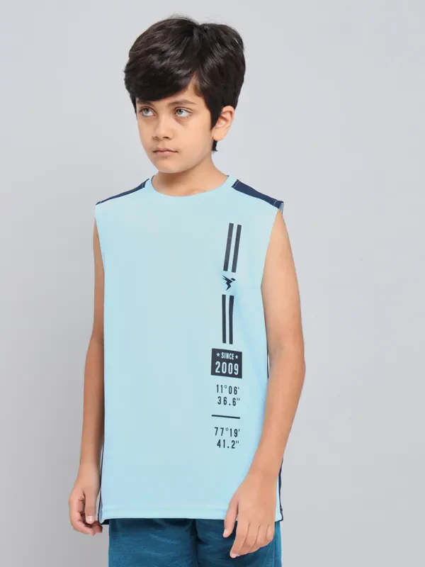 Boys Printed Slim Fit Crew Neck T-shirt with TECHNO GUARD - Image 5