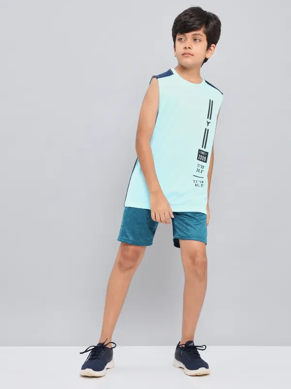 Boys Melange Slim Fit Shorts with TECHNO GUARD - Image 3